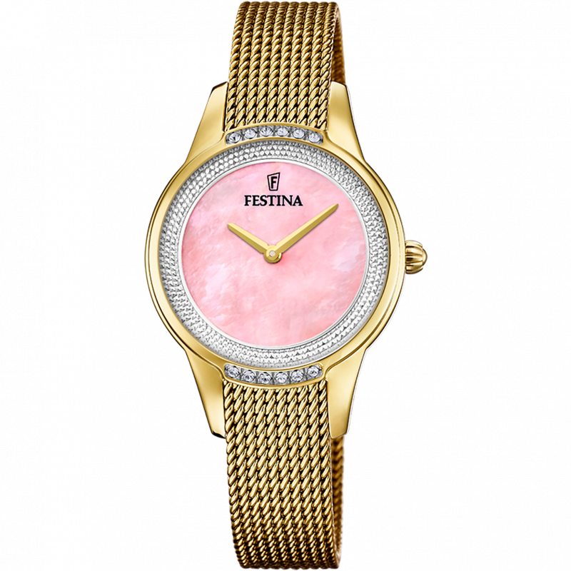 Festina women's pink stainless steel watch bracelet f20495/2