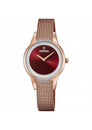 Festina watch mademoiselle f20496/1 red steel strap, woman