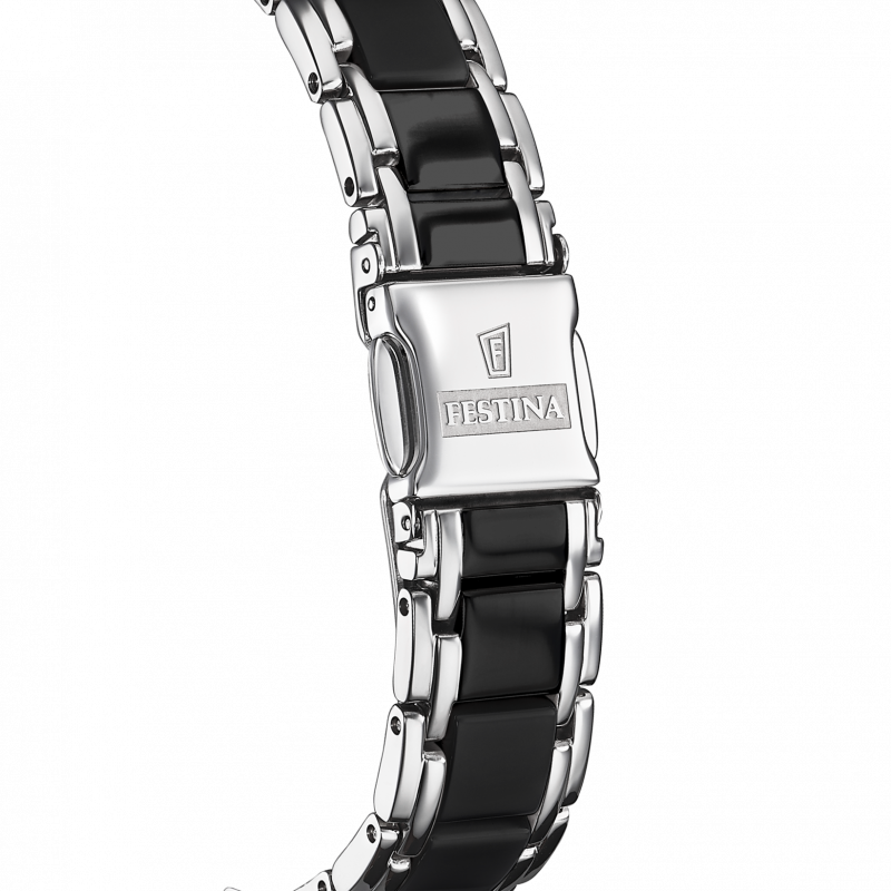 Festina ceramic watch f20499/3 black steel strap, women