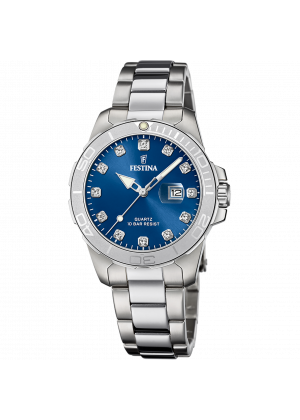 Festina women's blue boyfriend collection stainless steel watch bracelet f20503/6