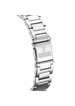 Festina boyfriend watch f16719/1 white steel strap, women's