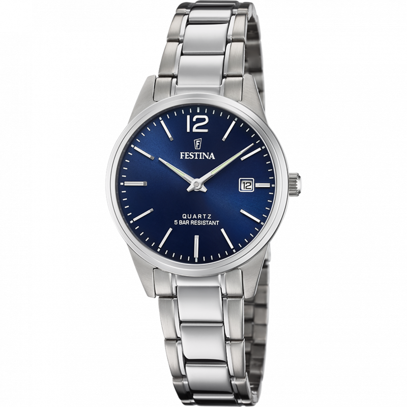 Festina classics watch f20509/3 blue steel strap, women