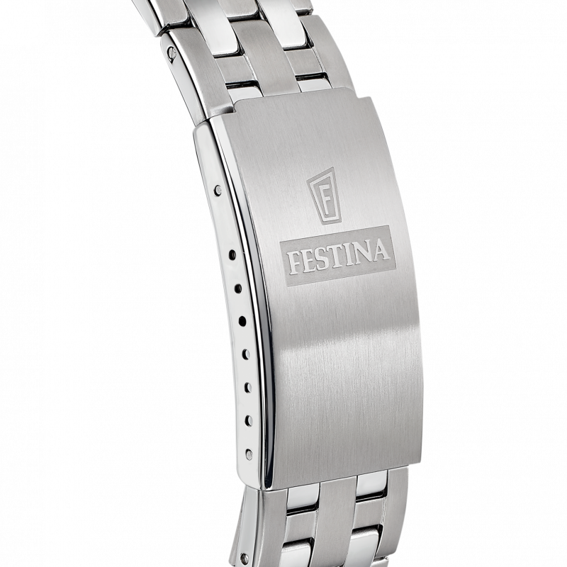 Festina classics watch f20357/4 black steel strap, men