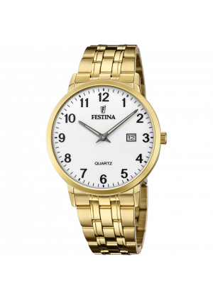 Festina classics watch f20513/1 white steel strap, men