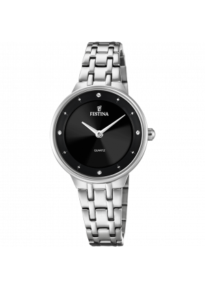 Festina watch f20600/4 black steel strap, women's