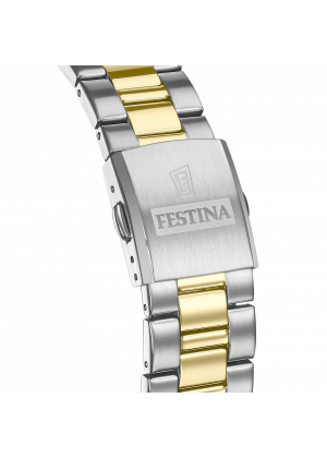 Festina classic steel watch f20554/1 white steel strap, men's