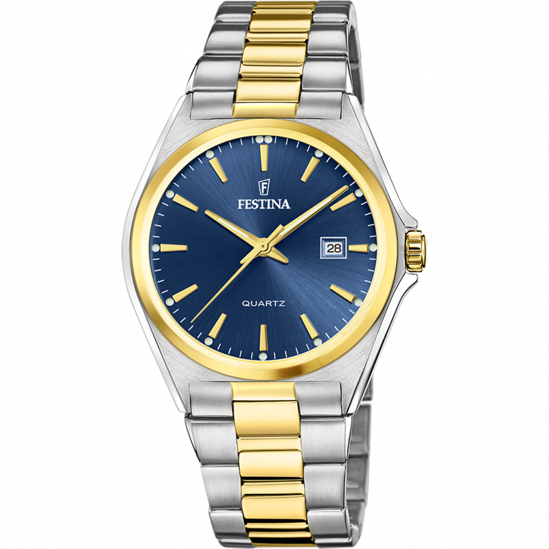 Festina classic steel watch f20554/4 blue steel strap, men