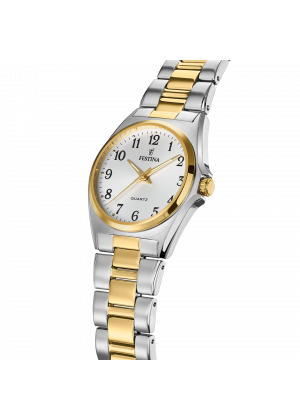 Festina classic steel watch f20556/1 white steel strap, women's.