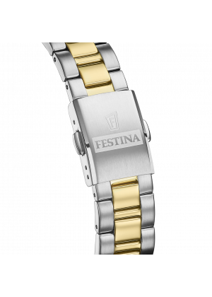 Festina classic steel watch f20556/1 white steel strap, women's.