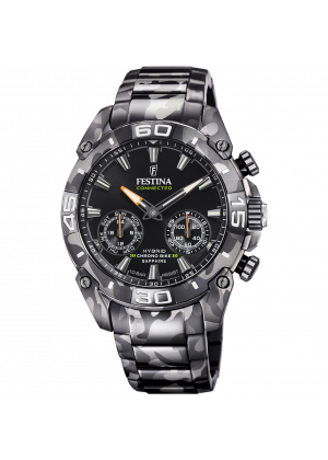 Festina connected f20545/1 black stainless steel 316l, men's watch