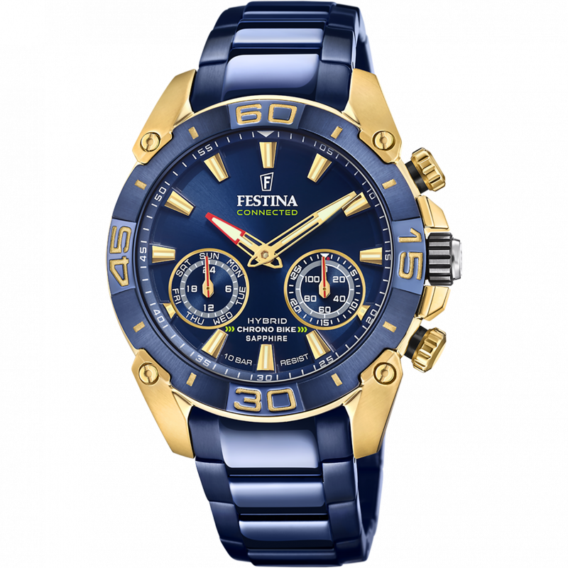 Festina connected watch f20547/1 blue steel strap, men