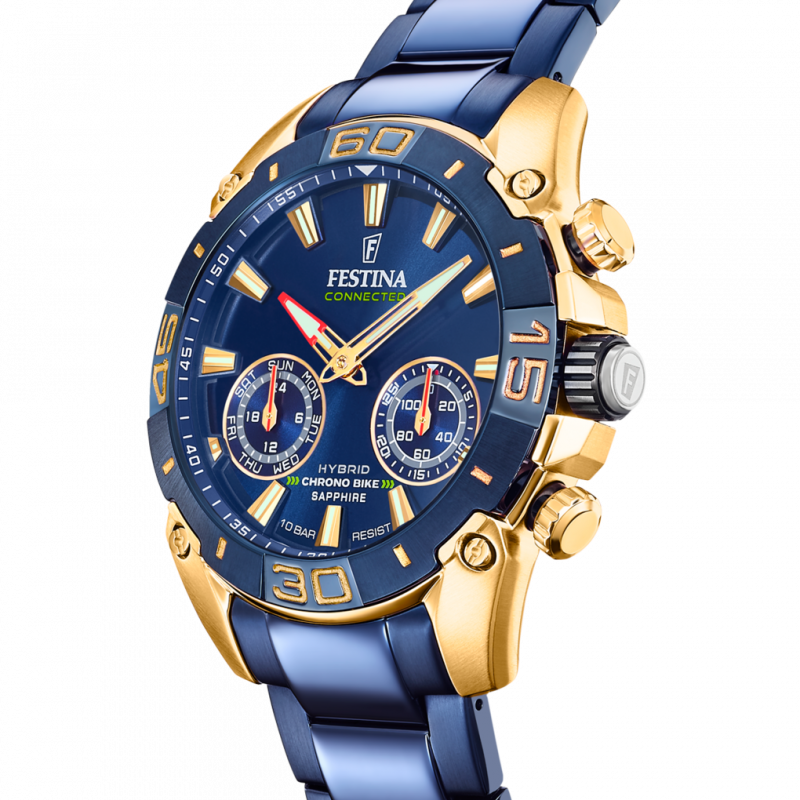 Festina connected watch f20547/1 blue steel strap, men