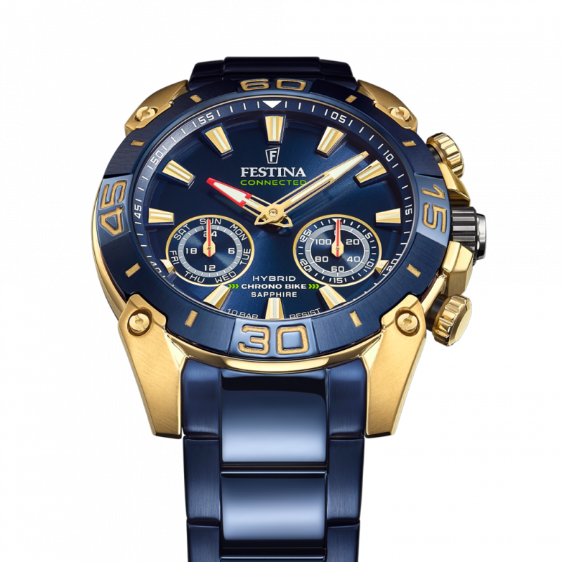 Festina connected watch f20547/1 blue steel strap, men