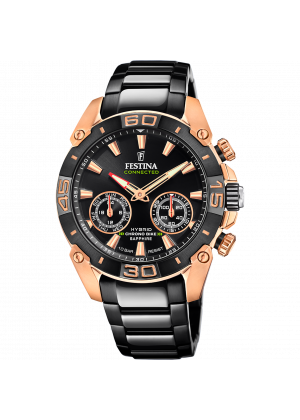 Festina connected watch f20548/1 black steel strap, men