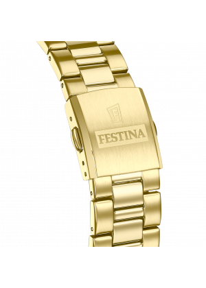 Festina classic steel watch f20555/2 white steel strap, men's