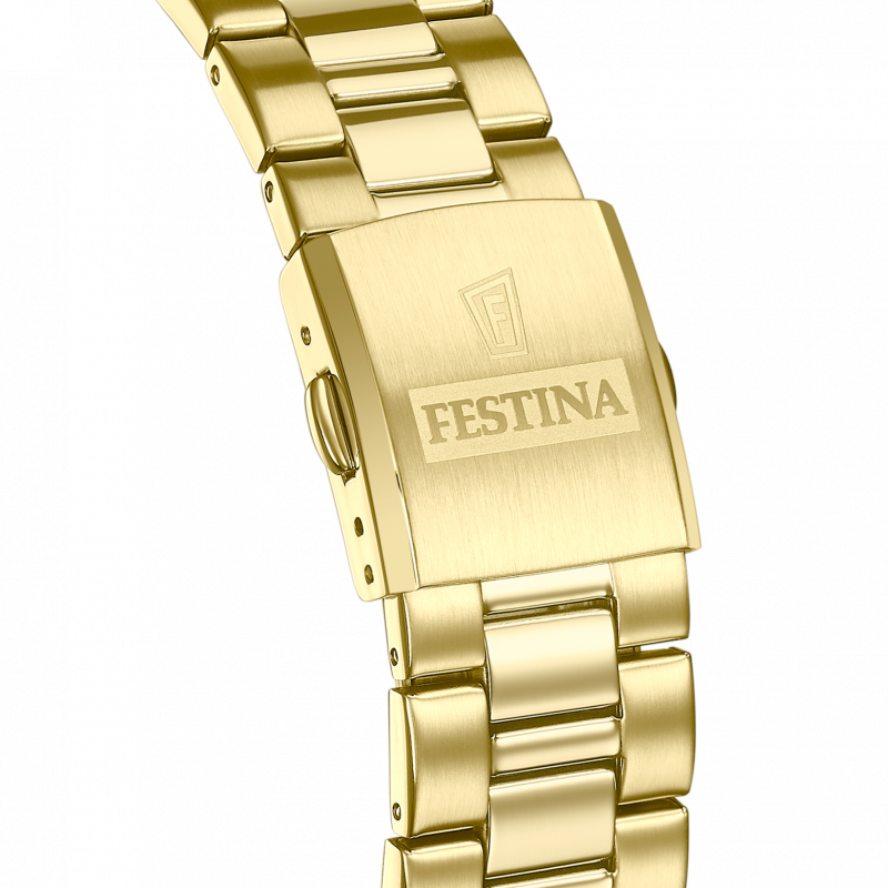 Festina classic steel watch f20555/2 white steel strap, men's