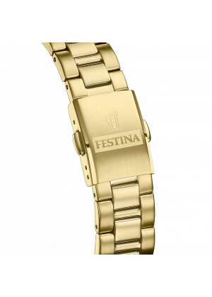 Festina classic steel watch f20557/2 white steel strap, women's