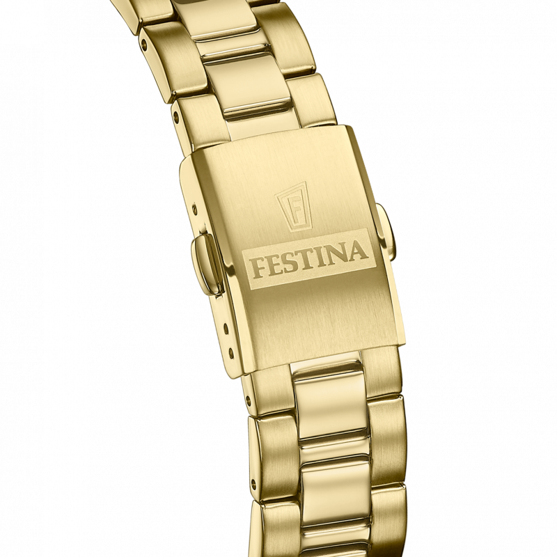 Festina classic steel watch f20557/2 white steel strap, women's