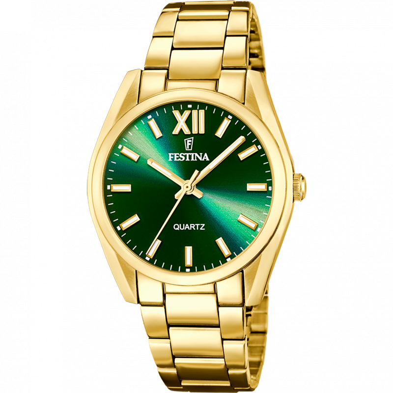 Festina women's green stainless steel watch bracelet f20640/9