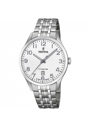 Festina titanium watch f20466/1 white titanium strap, men's