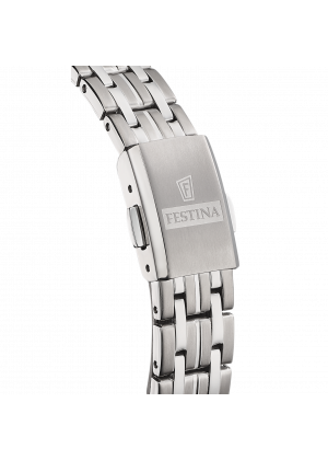 Festina calendar titanium watch f20468/1 white steel strap, women