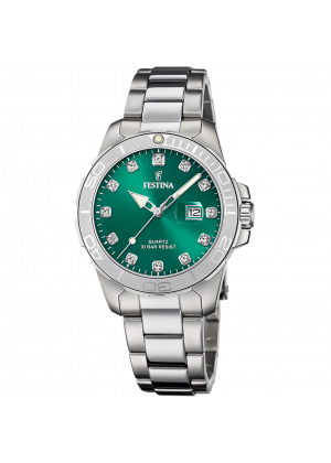 Festina women's green boyfriend collection stainless steel watch bracelet f20503/7