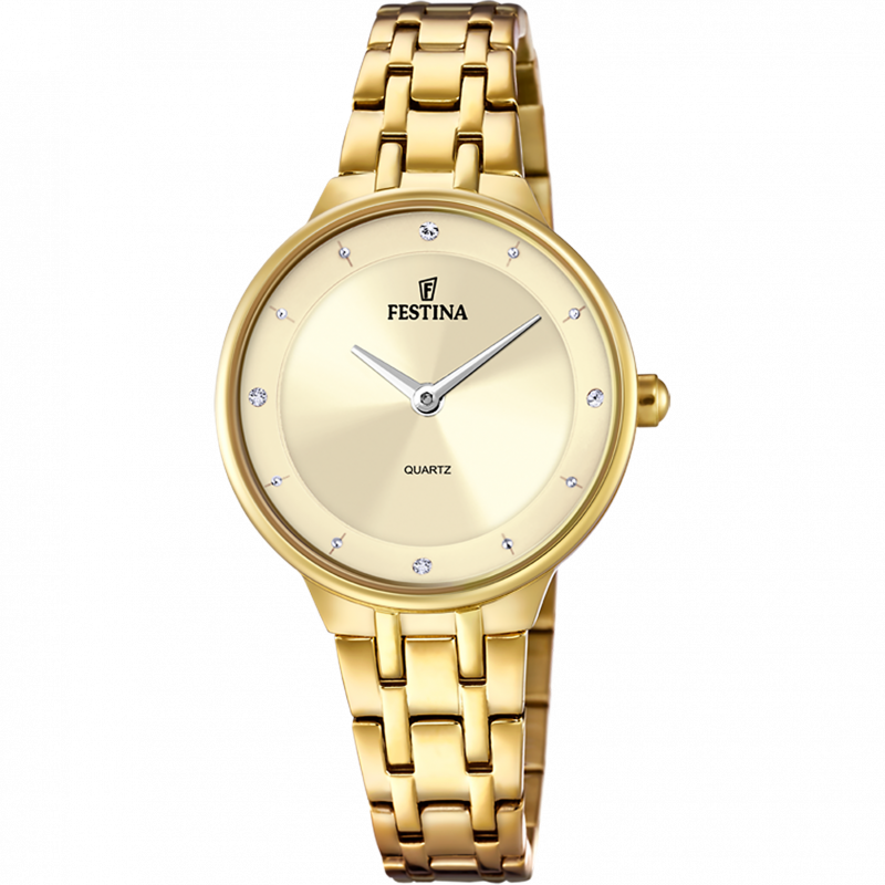 Festina watch f20601/2 champagne steel strap, women's