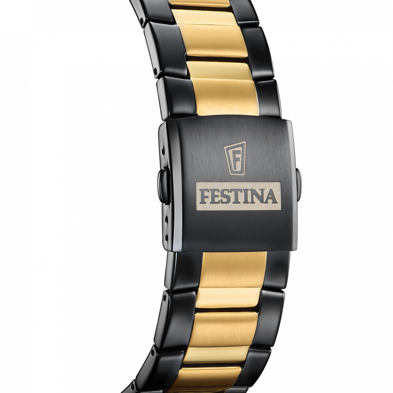 Reloj festina f20563 / 1 negro, correa de acero, hombre