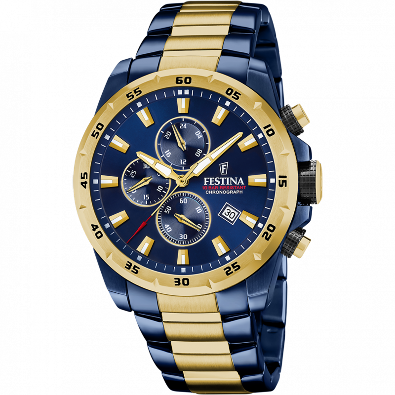 Reloj festina f20564/1 azul correa de acero, hombre