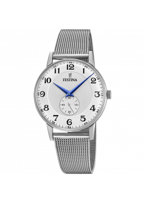 Festina watch f20568/1 silver steel strap, men's