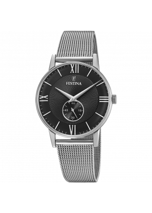 Festina watch f20568/4 black steel strap, men