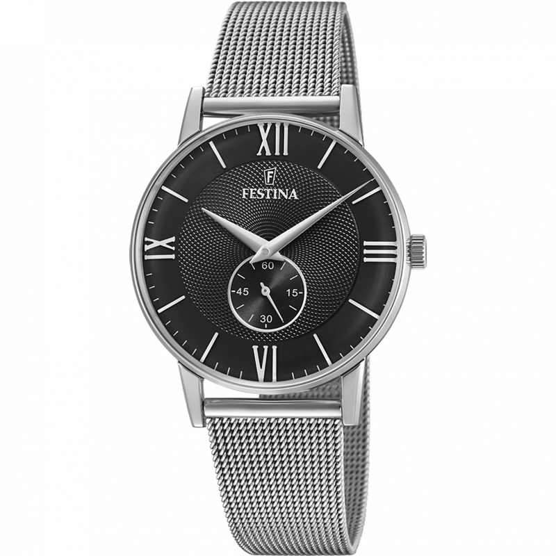 Festina watch f20568/4 black steel strap, men