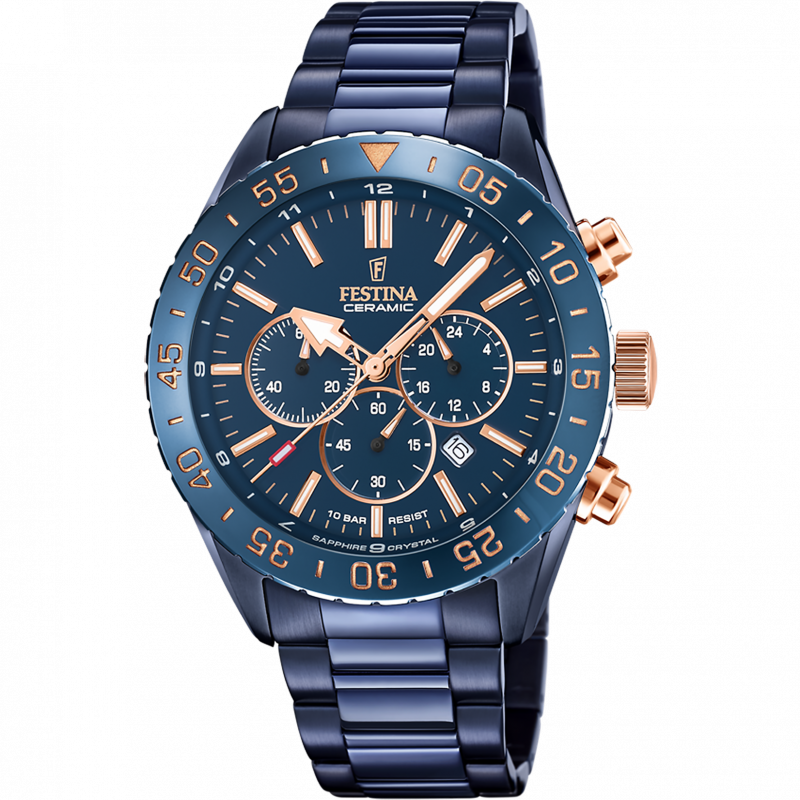 Festina watch f20576/1 blue steel strap, men