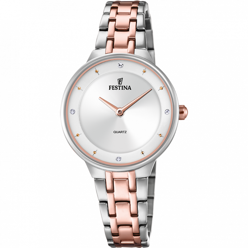 Festina mademoiselle watch f20626/1 silver gray steel strap, women.