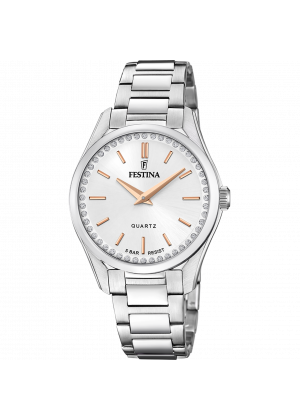 Festina watch mademoiselle f20583/1 silver gray steel strap, women