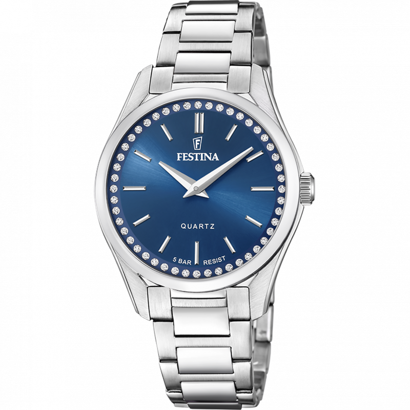 Festina watch mademoiselle f20583/3 blue steel strap, woman