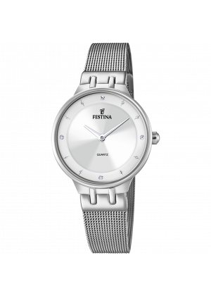 Festina watch f20597/1 silver steel strap, women's