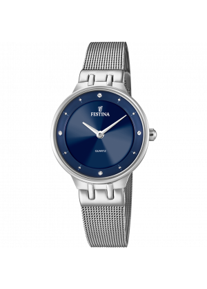 Festina watch f20597/3 blue steel strap, women's