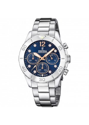 Festina watch f20603/3 blue steel strap, women