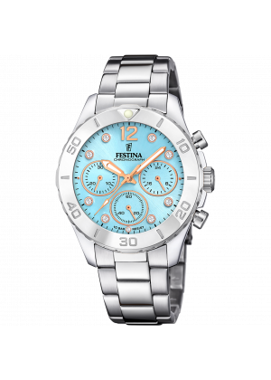 Festina women's blue boyfriend collection stainless steel watch bracelet f20603/4