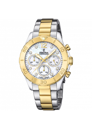 Festina watch f20604/1 mother-of-pearl steel strap, women