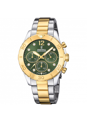 Festina women's green boyfriend collection stainless steel watch bracelet f20604/2