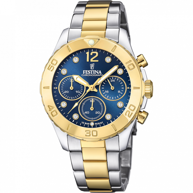 Festina watch f20604/3 blue steel strap, women