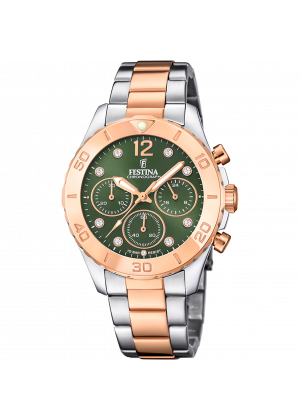 Festina women's green boyfriend collection stainless steel watch bracelet f20605/2