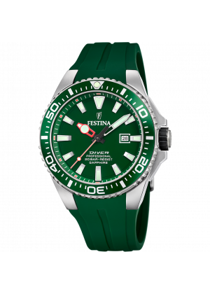 Festina men's green rubber watch bracelet f20664/2