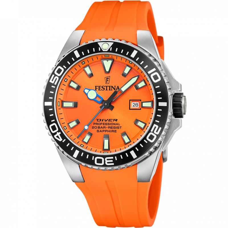 Festina men's orange the originals rubber watch bracelet f20664/4