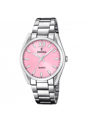 Festina women's pink stainless steel watch bracelet f20622/m