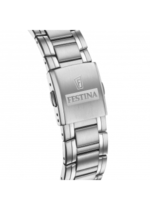 Festina men's blue timeless chronograph stainless steel watch bracelet f20704/4