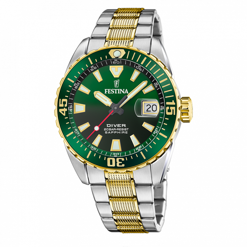 Festina men's green the originals stainless steel watch bracelet f20706/2