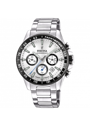 Festina watch f20560/1 silver steel strap, men's